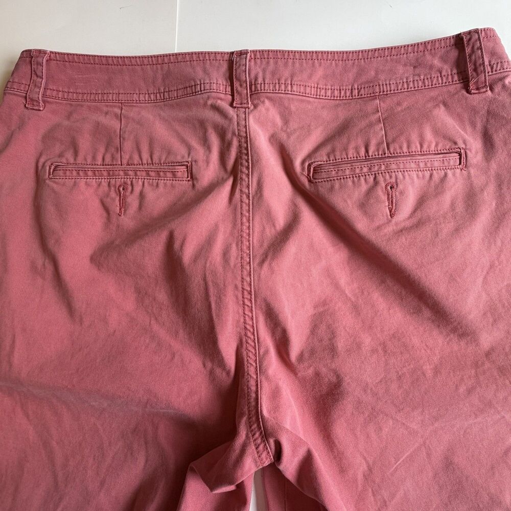 Eddie Bauer Shorts Womens 12 Coral Blakely Chino Bermuda Cotton Casual Twill - Picture 3 of 9